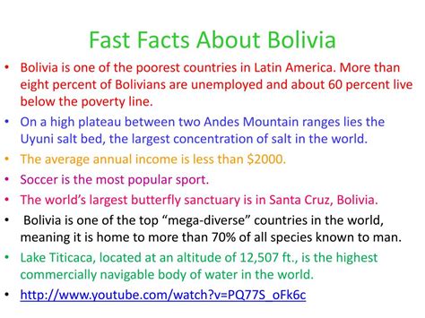 facts about bolivia.